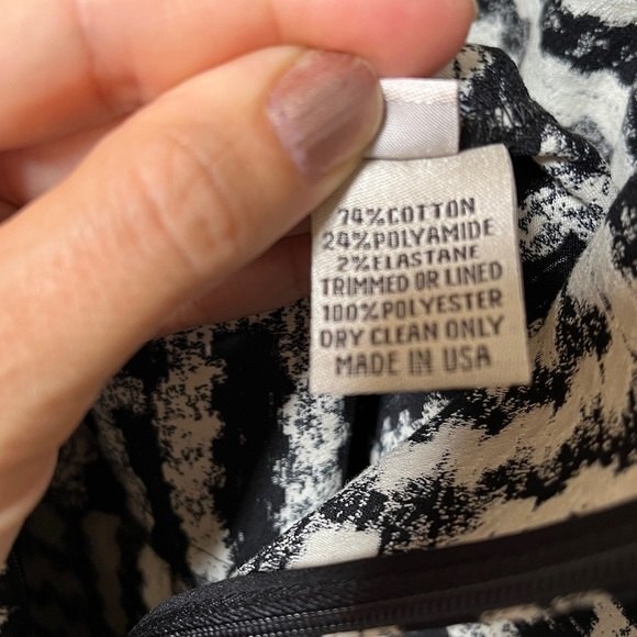 Lela Rose Zig Zag Print Fit and Flare Short Sleeve Dress 14 NWOT - Picture 10 of 12